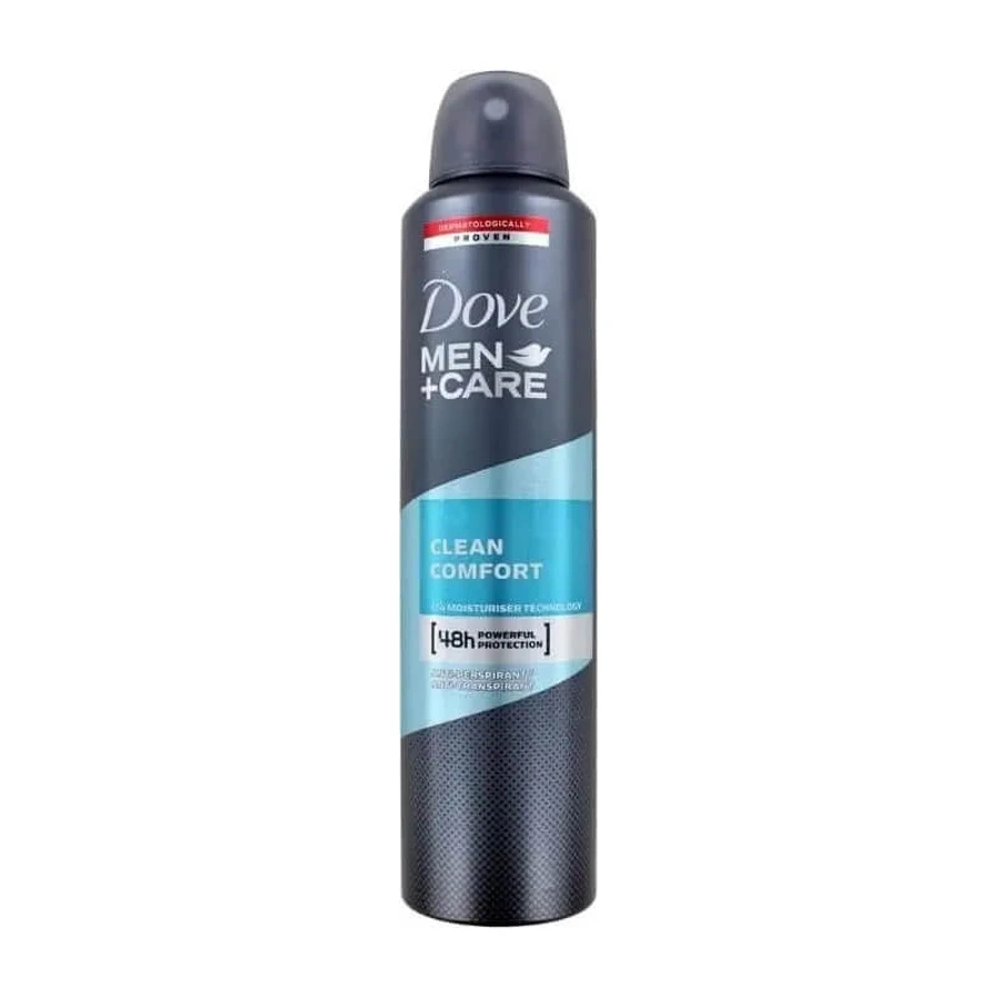 Dove Men+care Clean Comfort Protección Potente - Desodorante en spray, 250 ml