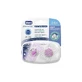 Chicco Physio Light Lumi 2-6m - 2 silicone pacifiers - assorted colors