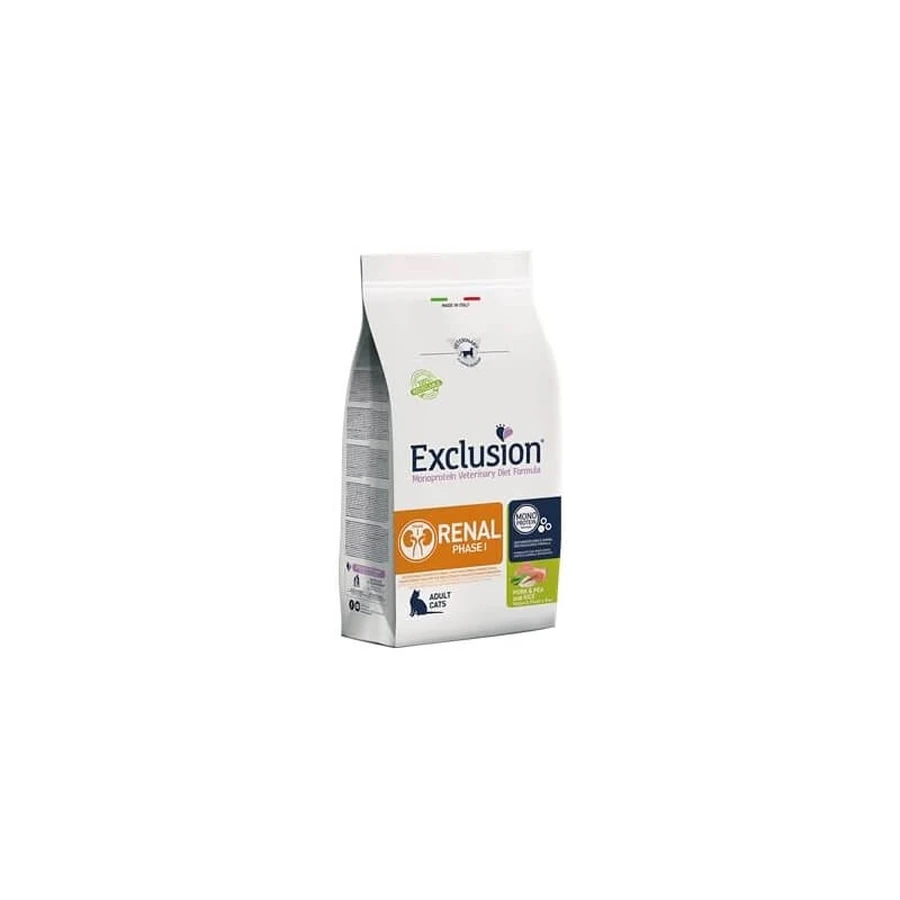 Exclusion Monoprotein Vet Diet Renalcat Pork – Diätfutter für Katzen mit Nierensteinen und Nierenproblemen, 1,5 kg