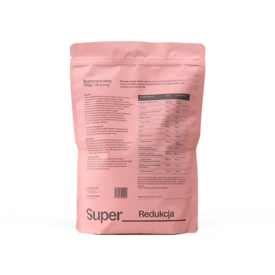 SuperPauza Pflanzliches Protein – Super-Sonderangebot, Pulver, Erdbeergeschmack, 750 g