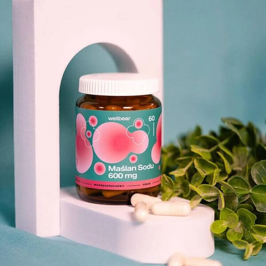 Wellbear Maślan sodu, 600 mg, kapsułki, 60 szt.: ceny i cechy