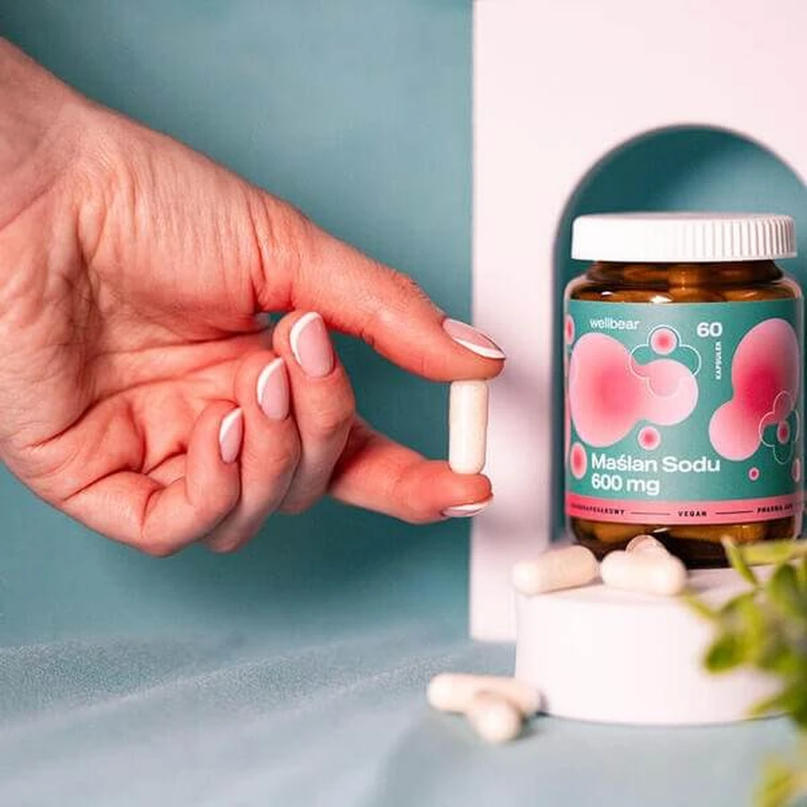 Wellbear Maślan sodu, 600 mg, kapsułki, 60 szt.: ceny i cechy
