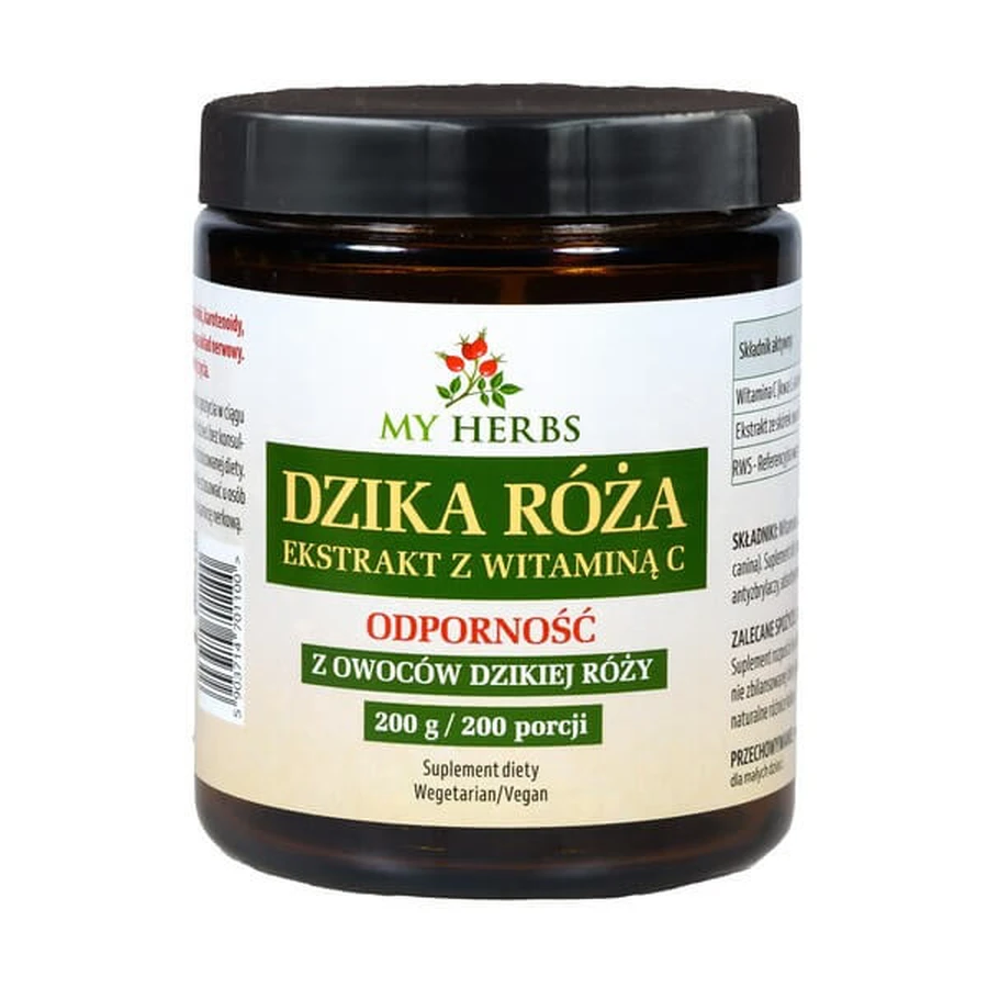 My Herbs Estratto di rosa canina, in polvere, 200 g