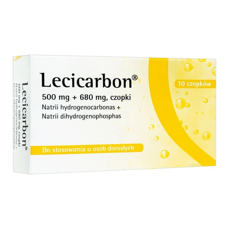 Lecicarbon, 500 mg + 680 mg, suppositories, 10 pcs.