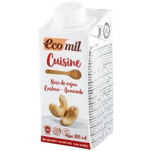 Crema vegetal ecológica para cocinar de anacardo, 200 ml, Ecomil