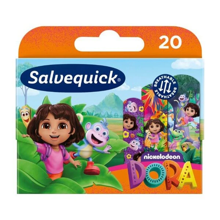 Salvequick Dora, pleisters voor kinderen, 20 stuks