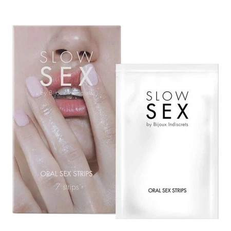 Bijoux Indiscrets Oral Sex Strips, bandes pour le sexe oral, lot de 7 pièces.