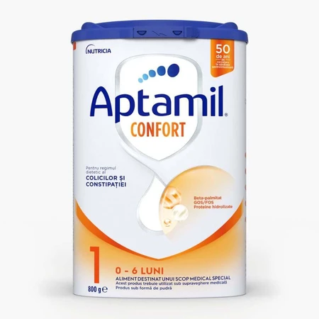 Fórmula Aptamil Comfort 1, 0-6 meses, 2 x 800 g, Nutricia 