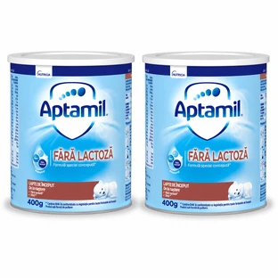 Lactosevrije zuigelingenvoeding, 2 x 400 g, Aptamil