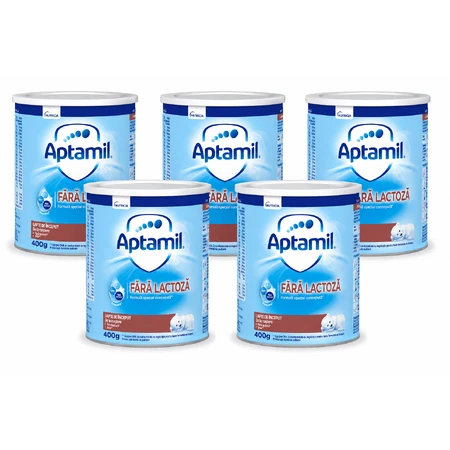 Lactosevrije zuigelingenvoeding, 5 x 400 g, Aptamil