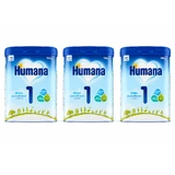 Humana 1, infant formula for newborns, 3x750 g