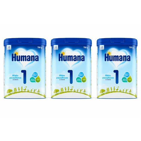 Humana 1, infant formula for newborns, 3x750 g