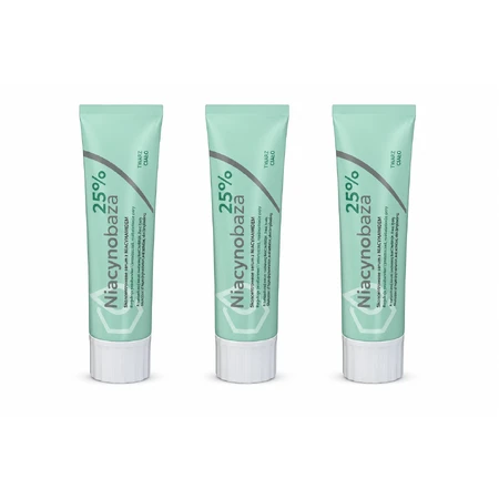 Niacynobaza 25% Concentrated Serum with Niacinamide, for Face and Body, 3x30 g, Farmapol