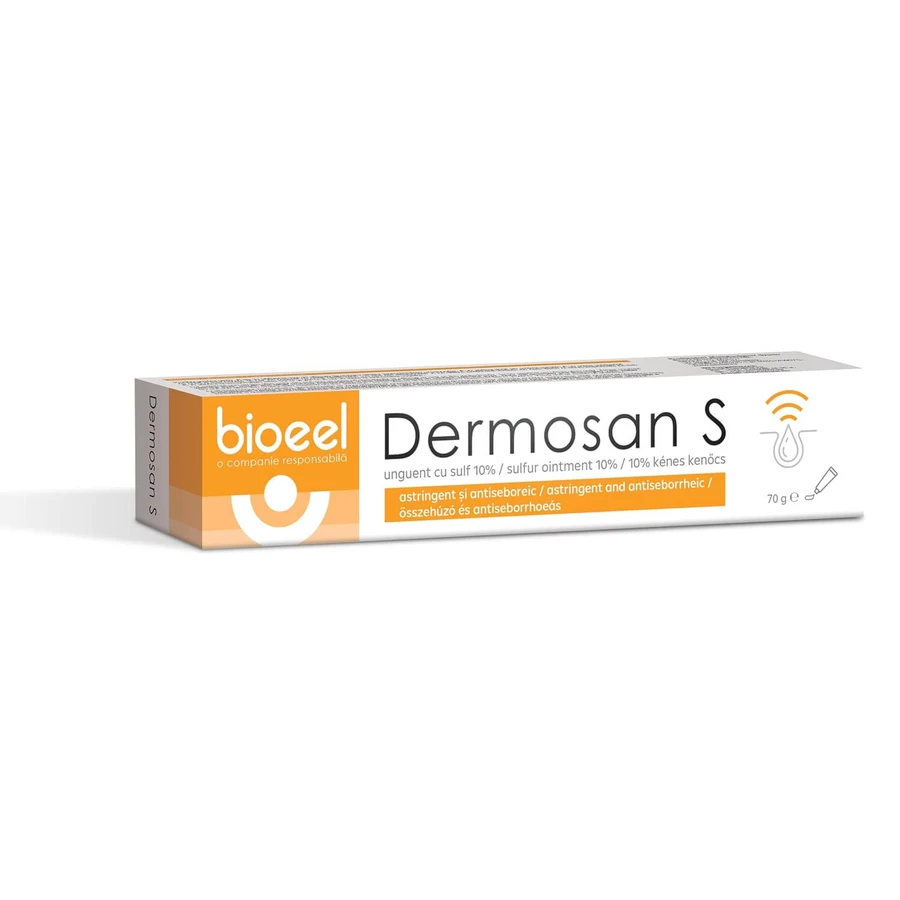 Dermosan S 10% Sulfur Ointment, 4x70 g, Bioeel
