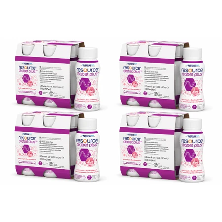Resource Diabet Plus, Erdbeergeschmack, 16 x 200 ml