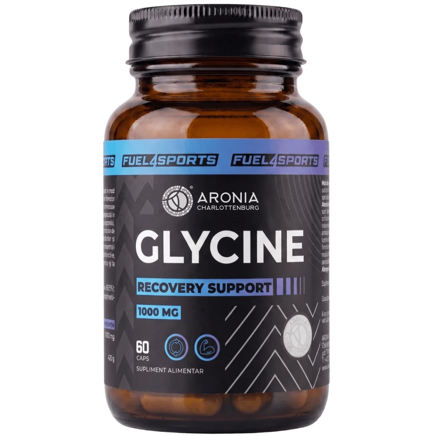 Glycine 1000 mg – 60 capsules containing 99.5% pure glycine, for advanced post-workout recovery | FUEL4SPORTS