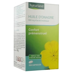 Aceite de onagra Naturland, 200 cápsulas
