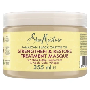 SheaMoisture: Mascarilla fortalecedora y revitalizante de aceite de ricino negro jamaicano, 355 ml