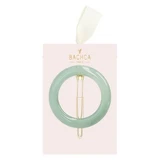 Bachca Round Hair Clip, Aquamarine Green
