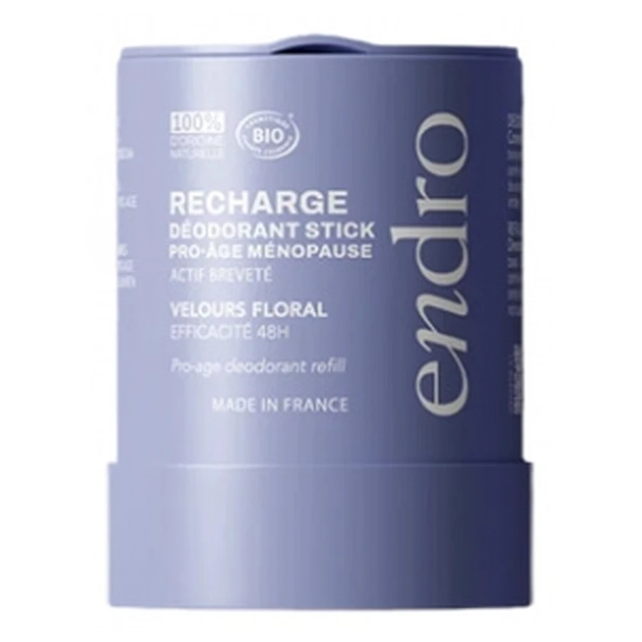 Endro 48-Hour Pro-Age Menopause Deodorant Stick, Velours Floral, Organic Refill, 50 g