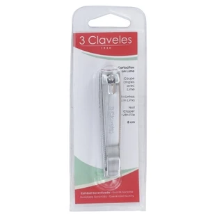 3 Claveles Nagelknipser mit Feile, 8 cm