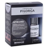 Filorga OPTIM-EYES 3-in-1 Eye Contour Cream 15 ml + SKIN-PREP Enzymatic Cleansing Foam 30 ml (Free)