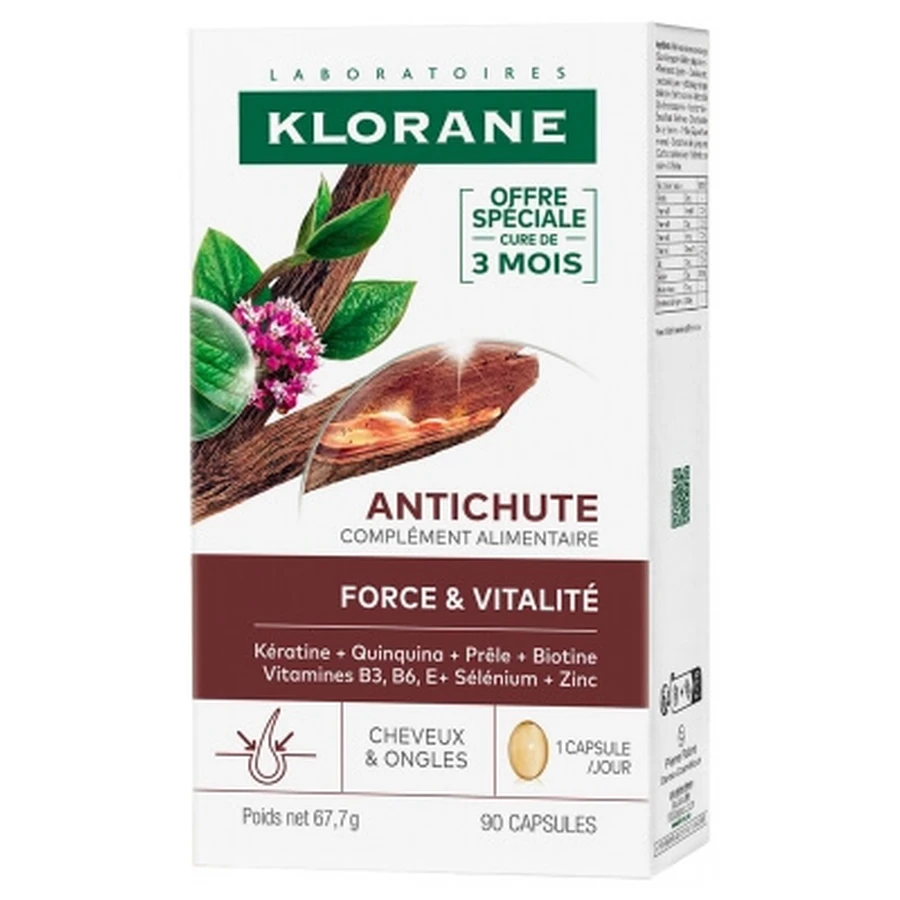 Klorane Anti-Hair Loss Strength and Vitality 90 Capsules