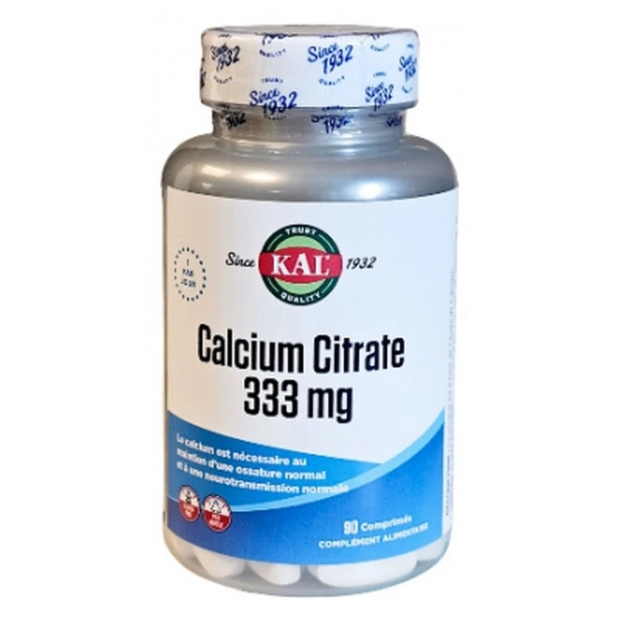 Kal Citrato de calcio 333 mg, 90 comprimidos