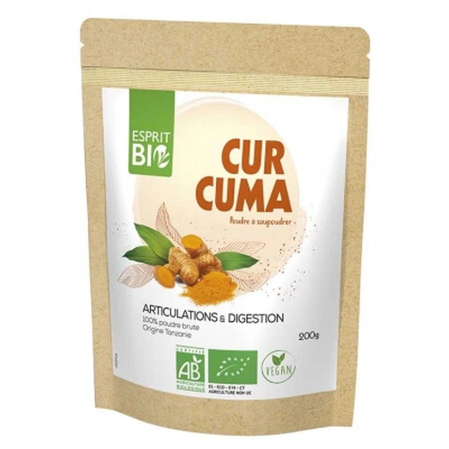 Esprit Bio Curcuma Poudre à Saupoudrer Bio 200 g