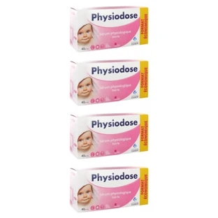 Physiodose Sterile Kochsalzlösung, Packung mit 4 x 40 Einzeldosis-Ampullen (je 5 ml)