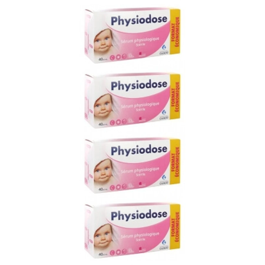 Physiodose Sterile Kochsalzlösung, Packung mit 4 x 40 Einzeldosis-Ampullen (je 5 ml)