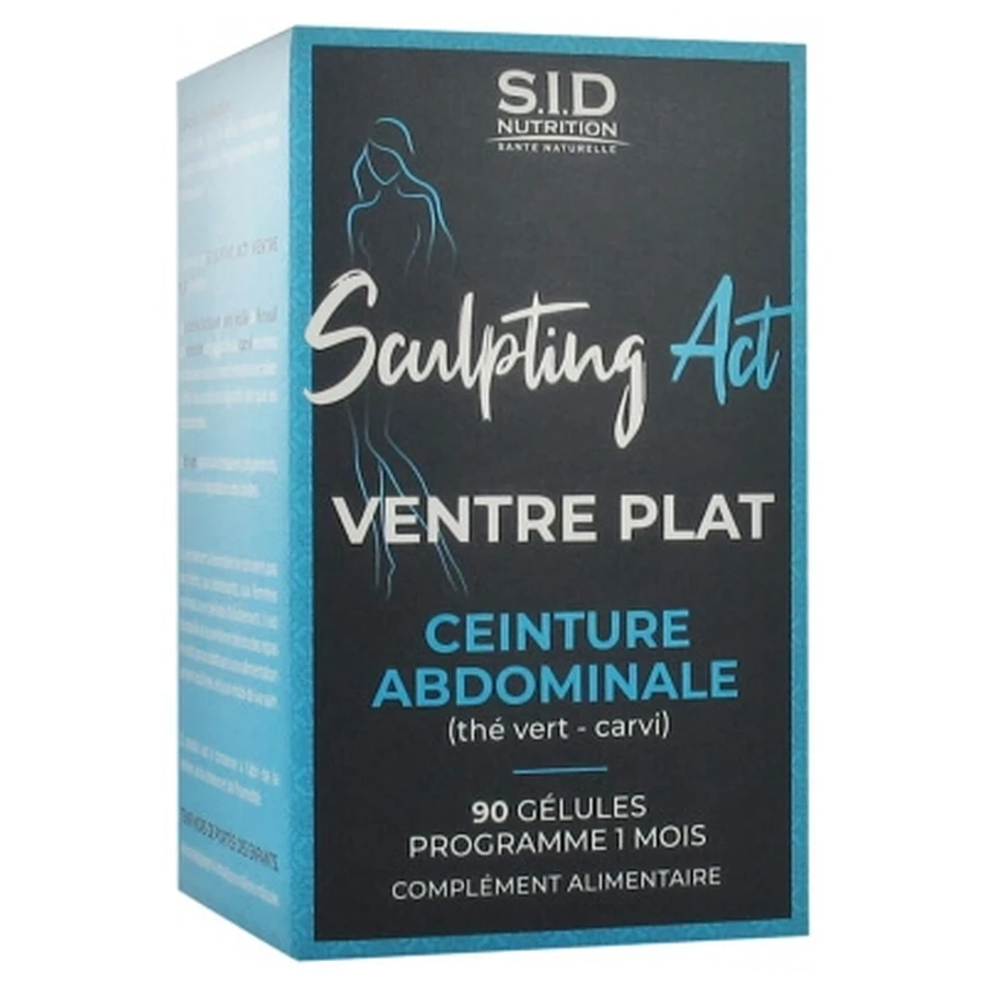 S.I.D Nutrition: Faja abdominal «Sculpting Act» para un vientre plano, 90 cápsulas