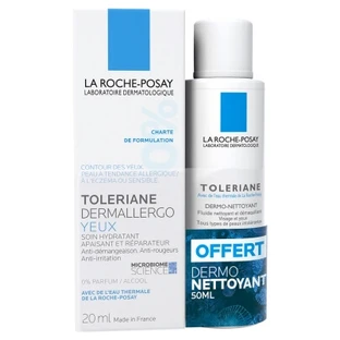 La Roche-Posay Tolériane Dermallergo Augencreme 20 ml + Dermo-Cleanser 50 ml gratis