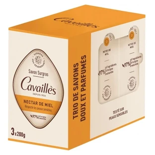 Cavaillès Honey Nectar Moisturizing Soap, 3 x 200 g