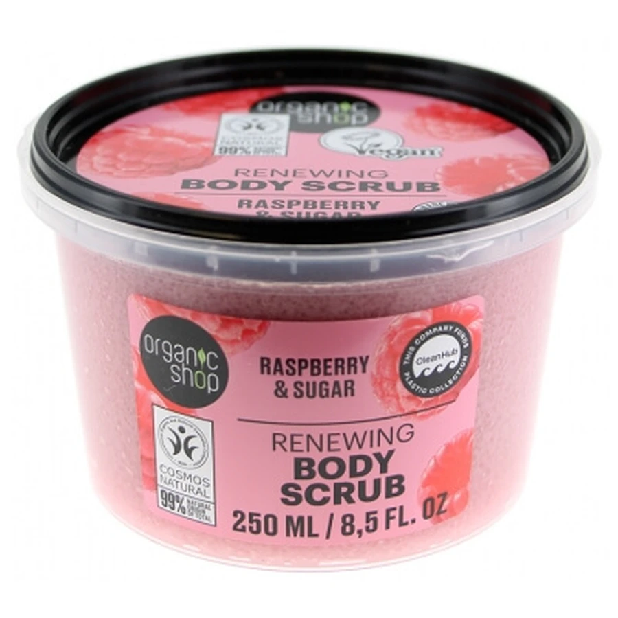 Organic Shop Body Scrub: Raspberry Body Exfoliator for Renewed Skin, 250 ml