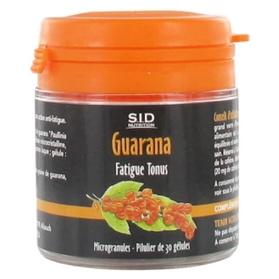 S.I.D Nutrition: Fatiga y energía con guaraná, 30 cápsulas