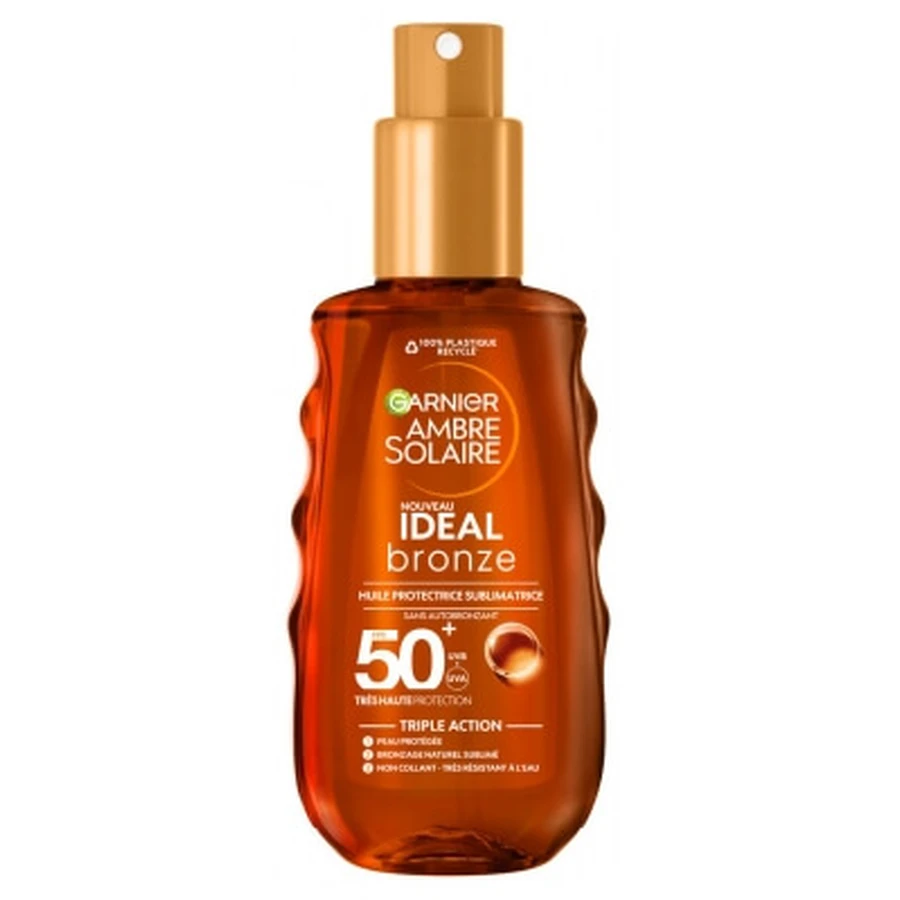 Garnier Ambre Solaire Ideal Bronze Beschermende en verfraaiende olie SPF 50+ 150 ml