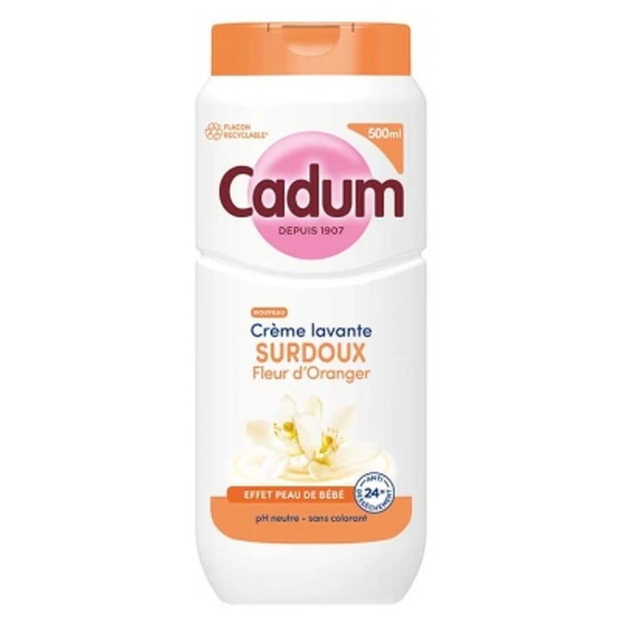 Cadum Crème Lavante Surdoux Fleur d'Oranger 500 ml