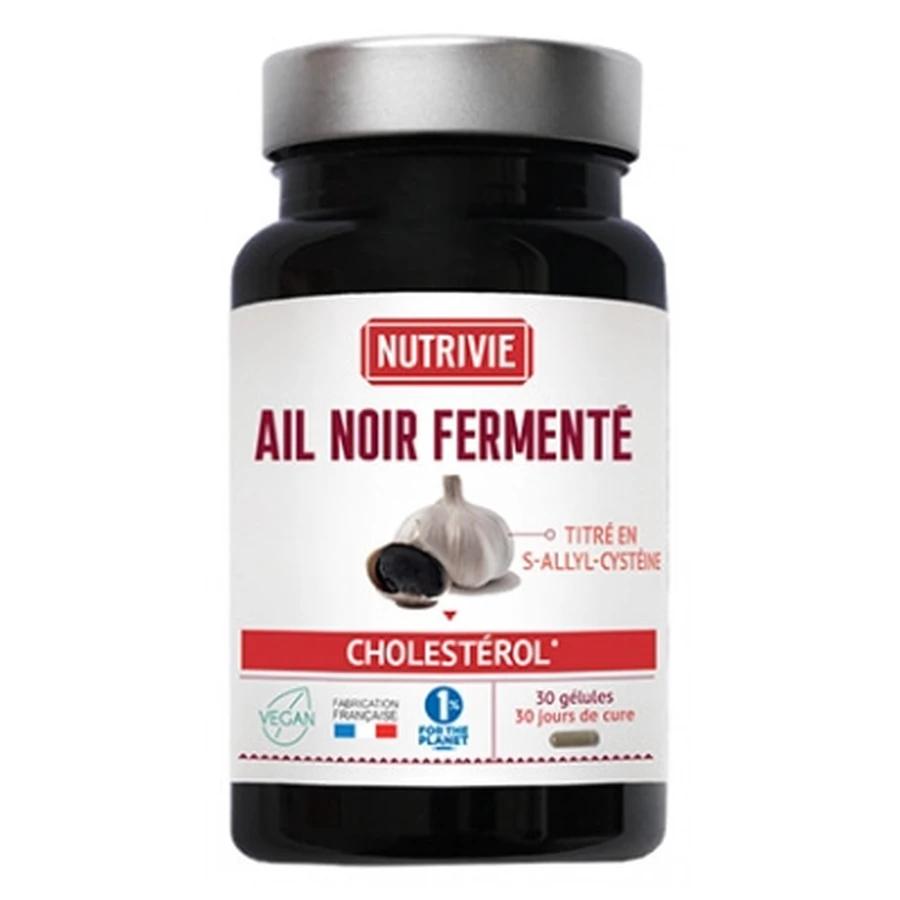 Nutrivie Fermentierter schwarzer Knoblauch, 30 Kapseln