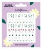 Die Mini-Macaron-Nagelaufkleber mit Wildblumenmotiv