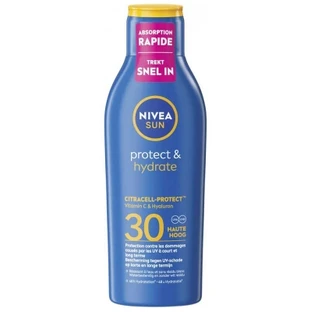 Loción solar de absorción rápida Nivea Sun Protect & Hydrate, SPF 30, 200 ml