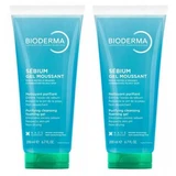 Bioderma Sébium Purifying Foaming Cleansing Gel, 2-Pack (200 ml each)