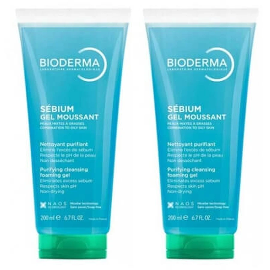 Bioderma Sébium Reinigendes Schaumgel, 2er-Pack (je 200 ml)