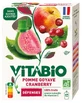 Vitabio: manzana, guayaba y arándano rojo ecológicos, 4 bolsitas de 100 g cada una