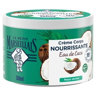 Crema corporal nutritiva de agua de coco de Le Petit Marseillais, 380 ml