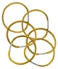 Gomas elásticas chapadas en oro de Mezzo