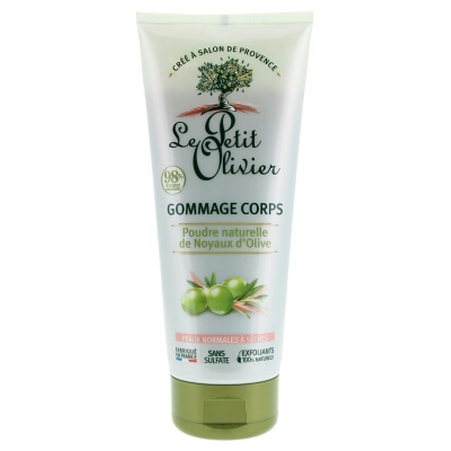 Le Petit Olivier Natuurlijke lichaamsscrub met olijfpitpoeder, 200 ml