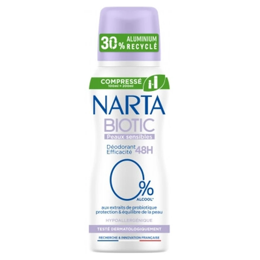 Narta Biotic 48-Hour Deodorant for Sensitive Skin, 100 ml