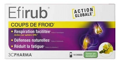 3C Pharma Efirub for Colds, 10 Single-Dose Packets
