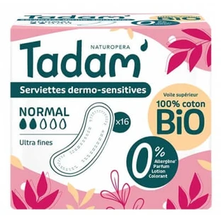 Almohadillas ultrasfinas y hipoalergénicas «Tadam», para piel normal, 16 unidades